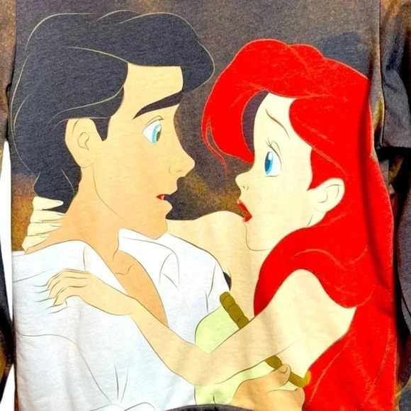NWT’S. Disney The Little Mermaid Sweatshirt featuring Ariel and Prince Eric. - Picture 2 of 8
